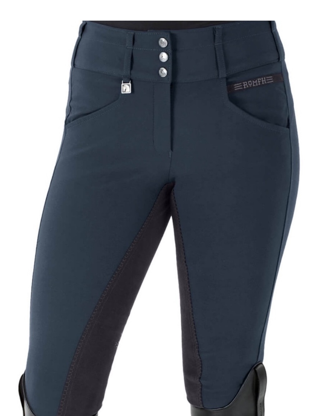 NWT Romfh Champion full seat 3 button riding pants breeches 30 women’s navy blue